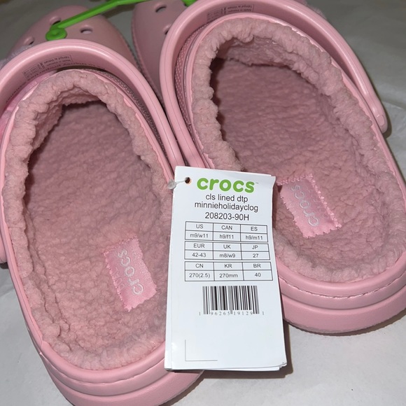 (M9/W11) UNISEX DISNEY Minnie Holiday Fuzzy Pon Pon CROCS - Picture 7 of 16